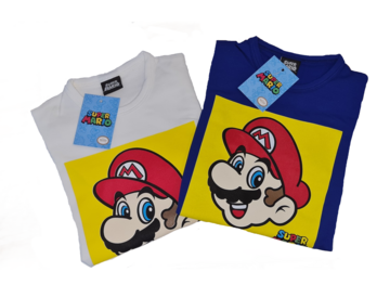 T-Shirt a maniche lunghe da bambino con stampa rigitale SUPER MARIO 4-10 Anni  - CIAM Centro Ingrosso Abbigliamento